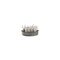 CC Home Furnishings 7.5" Clear Handblown Glass with Gray Round Tray